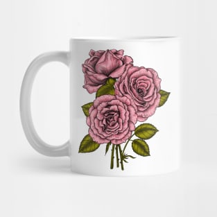 Pink roses bouquet Mug